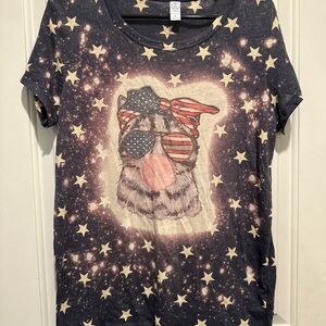 Alternative Starry Night Tee in Blue and Cream